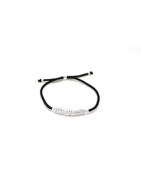Pulsera Elastica  Con Simil + Bolitas Rodio