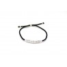 Pulsera Elastica  Con Simil + Bolitas Rodio