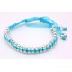 Pulesera Trenzada Celeste + Bolas