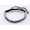 Pulsera Trenzada Negro + Bolas