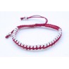 Pulsera Trenzada Fucsia + Bolas
