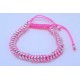 Pulsera Trenzada Rosa + Metal