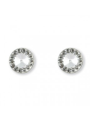 Pendientes plata piedras