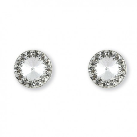 Pendientes plata piedras