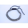 Pulsera Trenzada Negra + Metal