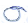 Pulsera Trenzada Lila + Metal Corazón