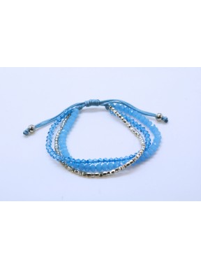 Pulsera 3 Vias Celeste