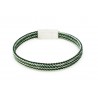 Pulsera Verde Unisex + Cierre Acero