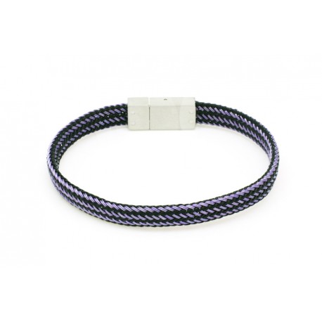 Pulsera Lila + Cierre Acero