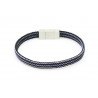 Pulsera Lila Unisex + Cierre Acero