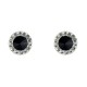 Pendientes plata piedra negra y strass