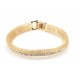 Pulsera Rejilla Dorada Con Tira Stras