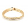 Pulsera Rejilla Dorada Con Tira Stras
