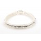 Pulsera Rejilla Plateada Con Tira Stras