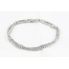 Pulsera Rodio, 2 Tiras Simil Cristal