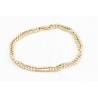 Pulsera Gold Color, 2 Tiras Simil Cristal