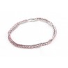 Pulsera Gold Color, 2 Tiras Simil Rosa