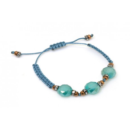 Pulsera Trenzada Celeste