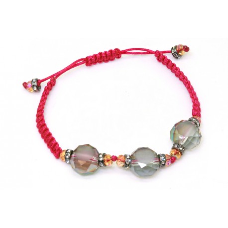 Pulsera Trenzada Fucsia