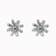 Pendientes plata flor con cristales