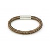 Pulsera Unisex Negra-Naranja + Cierre Acero