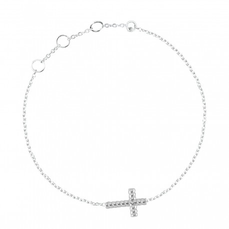 Pulsera plata cruz