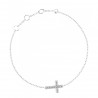 Pulsera plata cruz