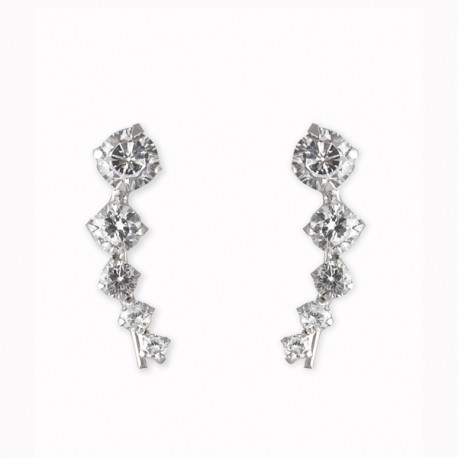 Pendientes plata gancho con critales