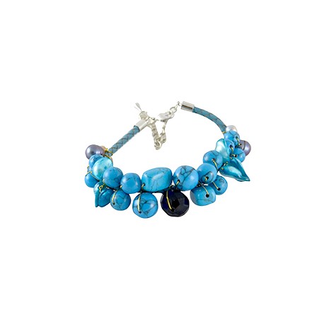 Pulsera piedras turquesa