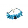 Pulsera piedras turquesa y perla