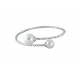 Pulsera rígida con perlas y strass