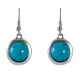Pendientes redondos turquesa