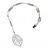 Collar cuerda hoja