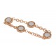 Pulsera rodio con eslabones de nácar