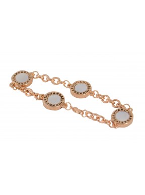 Pulsera rodio con eslabones de nácar