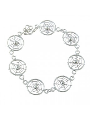 Pulsera plata atrapasueños