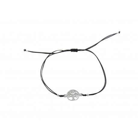 Pulsera arbol plata hilo