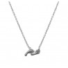 Collar plata pies bebé