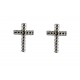Pendientes plata cruz