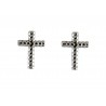 Pendientes plata cruz