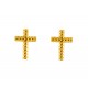 Pendientes plata cruz