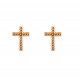 Pendientes plata cruz