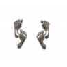 Pendientes plata pies bebé