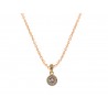 collar dorado con piedra swarovsi