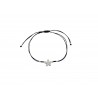 Pulsera Hilo + Flor Plata