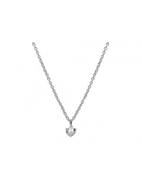 Collar rodio con colgante cristal Swarovski