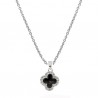 Collar con colgante piedra negra