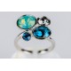 Anillo Swarovski tonos azules