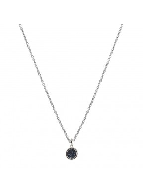 Cadena rodio + colgante Swarovski
