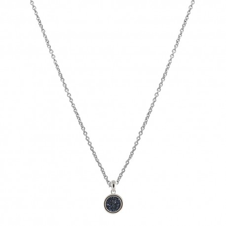 Cadena rodio + colgante Swarovski